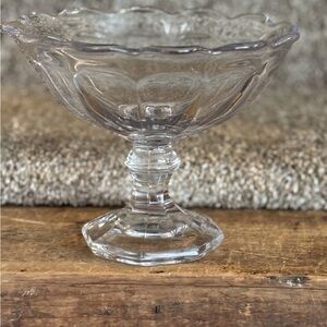 Clear Glass Pedestal Dessert Compote - Elegant Home Dining Bowl
